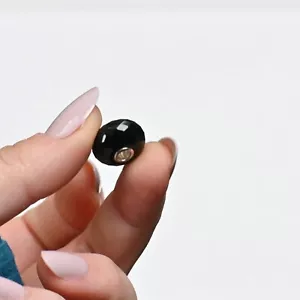 Trollbeads Sterling Silver and Black faceted agate charm - Picture 1 of 3