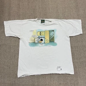 Vintage The Far Side shirt mens large White 1990s Cartoon Strip Single Stitch - Imagen 1 de 9