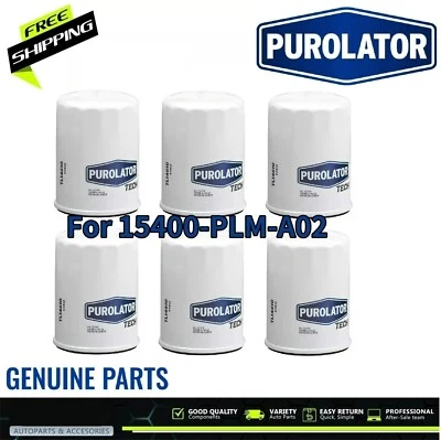 Juego de 6 filtros de aceite Purolator para Acura ILX MDX Honda Civic CR-V Accord Foto 1 de 4