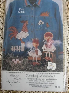 Vintage 1994 Something to Crow About Rooster Shirt Pattern - Never Used  - Picture 1 of 1