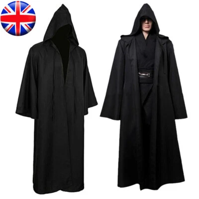 JUNHAO-SHOP Hooded Robe Star Wars Jedi Halloween Sith Knight Wizard Cloak Costume Cosplay