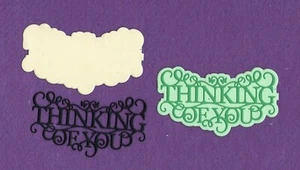 THINKING OF YOU # 6 con fondo W troqueles tarjetas álbum de recortes - Imagen 1 de 1