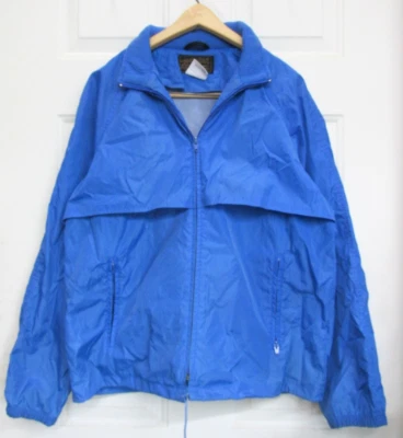 Abrigo de lluvia vintage Eddie Bauer chaqueta azul con bolsa de transporte para hombre M Foto 1 de 4
