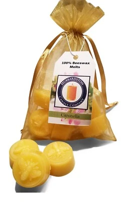 12 Piece Citronella Scented Beeswax Melts Hand Poured by Hubbardston Candle Co - Image 1 of 4