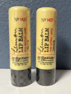 Bath Body Works C.O. Bigelow LEMON Lip Balm Set 2x Lot 100% Natural Lemon SEALED - Picture 1 of 4