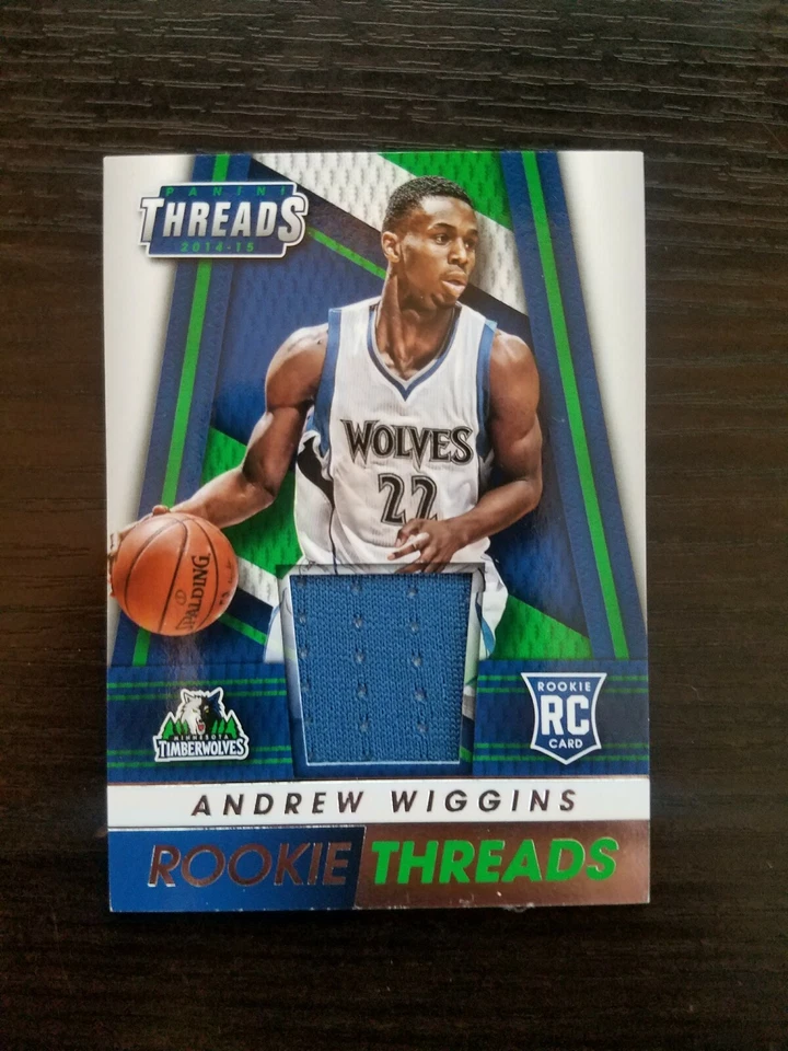 2014-15 Panini Threads Rookie Threads #100 Andrew Wiggins RC JERSEY - Image 1 of 1
