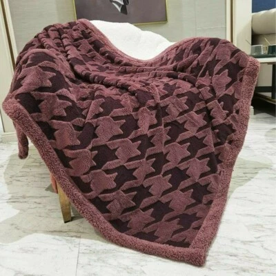 Large Sherpa Fleece Throw Blankets Fluffy Warm Dual Side for Couch Bed Sofa - Image 1 of 4