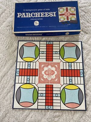 1964 Parcheesi Game Board & Box Only Replacement Game Piece Bi-Fold SelRight - Image 1 of 4