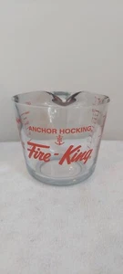 ANCHOR HOCKING FIRE - KING 16oz / 2 Cups / 500ml / 5dl GLASS MEASURING CUP USA - Picture 1 of 9