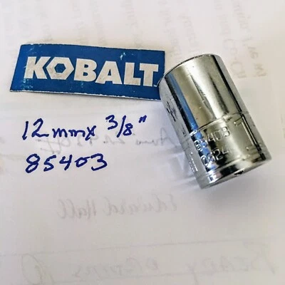 KOBALT  12  mm  x   3/8" Dr   Socket  6 Point  #85403 -  Free USA  Shipping - Image 1 of 4