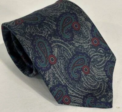 Corbata de seda Liberty of London Lord & Taylor hecha en EE. UU. estampado cachemir 57" Foto 1 de 4