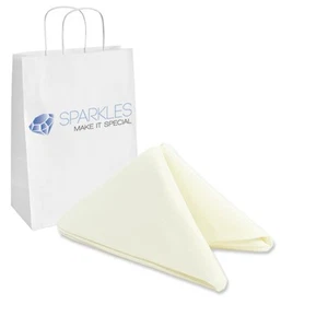 100 pcs 17"x17" or 20"x20" Polyester Cloth Linen Dinner Napkins w or w/o Rings - Picture 1 of 42