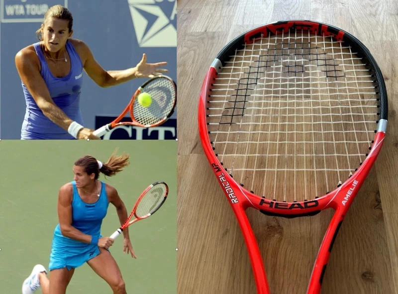 Raquette Tennis Amélie Mauresmo Head Pro Stock personnel RARE introuvable - Photo 1/4