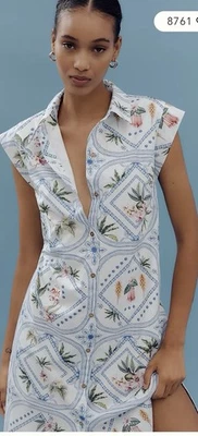 Anthropologie Lillian Button-Front Midi Dress by Maeve - Image 1 of 4