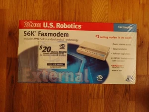 Vintage 3Com US Robotics Model 5686  56K Faxmodem External  V.90 x2 Technology - Picture 1 of 6