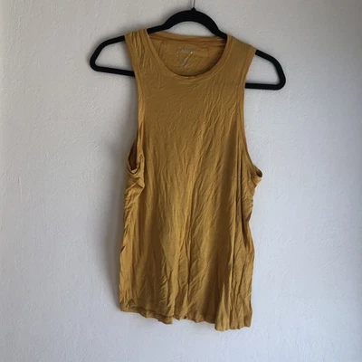 Camiseta sin mangas Splits 59 talla pequeña amarilla caléndula cuello redondo agujeros grandes para brazos Foto 1 de 4