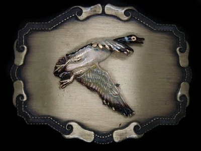 TF01101 HEBILLA DE CINTURÓN CONMEMORATIVA VINTAGE AÑOS 70 **PATO VOLADOR** Foto 1 de 2