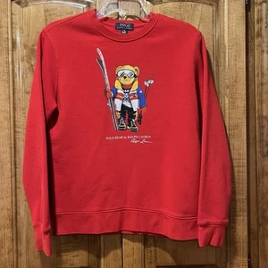 Polo Ralph Lauren Ski Sweater Big Boys L 14-16 Limited Edition Classic Red - Picture 1 of 5