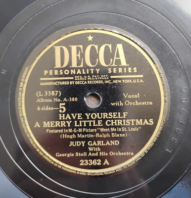 Классическая рождественская игрушка Judy Garland 78 об/мин Have Yourself A Merry Little 1944 - Изображение 1 из 2