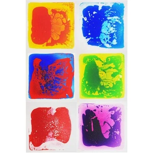 6 Pack 12" X 12" Sensory Tiles for Activity Play Centers for Children, Liquid... - Picture 1 of 8