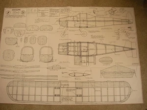 Aeromodeller Plans of Ercoupe a vintage CL scale stunt model of 39 1/2” wingspan - Picture 1 of 2