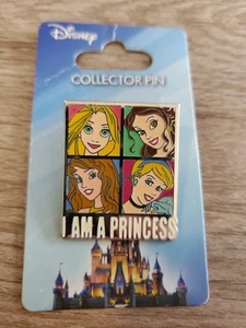 Disney PIN JERRY LEIGH - I AM A PRINCESS BELLE AURORA CINDERELLA - NEW ON CARD  - Picture 1 of 3
