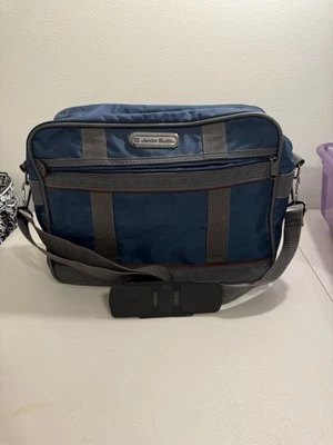 Bolsa de viaje vintage años 70 vinilo American Tourister Overnight azul, computadora portátil, Foto 1 de 4