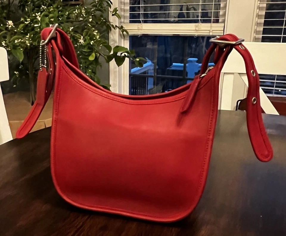 Винтажная сумка через плечо Coach 9950 Janice Legacy красная кожа - Изображение 1 из 4