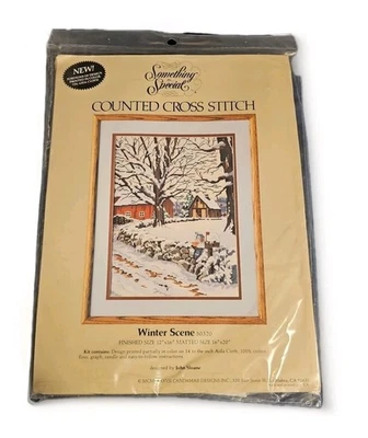 De Colección Algo Especial "Escena de Invierno" Kit Punto de Cruz Contado Nuevo Paquete Sellado Foto 1 de 4