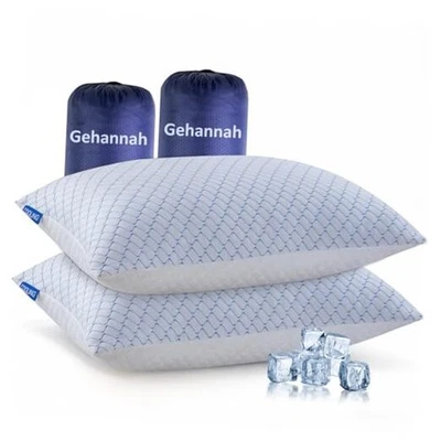  Almohada de viaje - Paquete grande de 2 compresible grande-19.7x15in(2 pack) Azul Blanco Foto 1 de 4