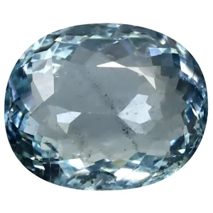 8.62 ct Oval (14.96 x 12.43 mm) Unheated 100% Natural Sky Blue Aquamarine - Picture 1 of 2