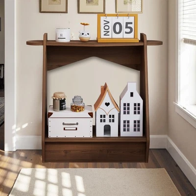 Wood Console Table, 2-Tier Accent Storage Sofa Table, Wooden Farmhouse Entryw... - Image 1 of 4