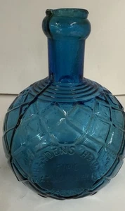 ANTIQUE PINT  HARDEN'S QUILTED HAND FIRE EXTINGUISHER BLUE. EMPTY - Picture 1 of 6