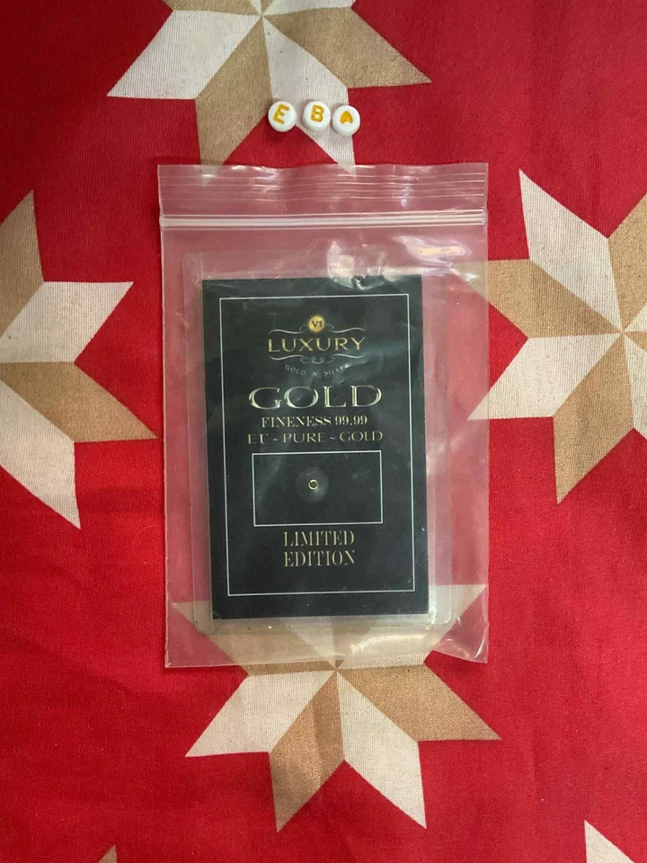 DE COLECCIÓN EDICIÓN LIMITADA LUJO ORO 1 GRANO EN TARJETA LAMINADA SELLADA Foto 1 de 2