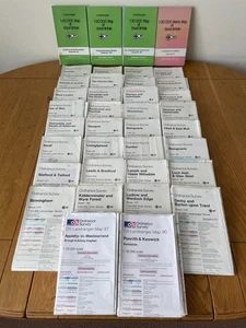 Job Lot Of 38 Vintage Ordnance Survey 1:50,000 OS UK Maps Bundle (1980s) - Foto 1 di 18