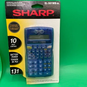 Sharp EL-501WB-BL Scientific Calculator New in Package Sealed Unopened Blue - Picture 1 of 10