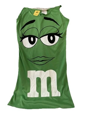 juniors/women? small GREEN M & M HALLOWEEN COSTUME DRESS 1 PC CANDY CUTE! - Image 1 of 3