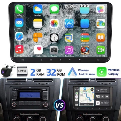 2+32G Android 13 Carplay Autoradio +AHD Für VW GOLF 5 6 Passat Touran Plus Caddy - Bild 1 von 4