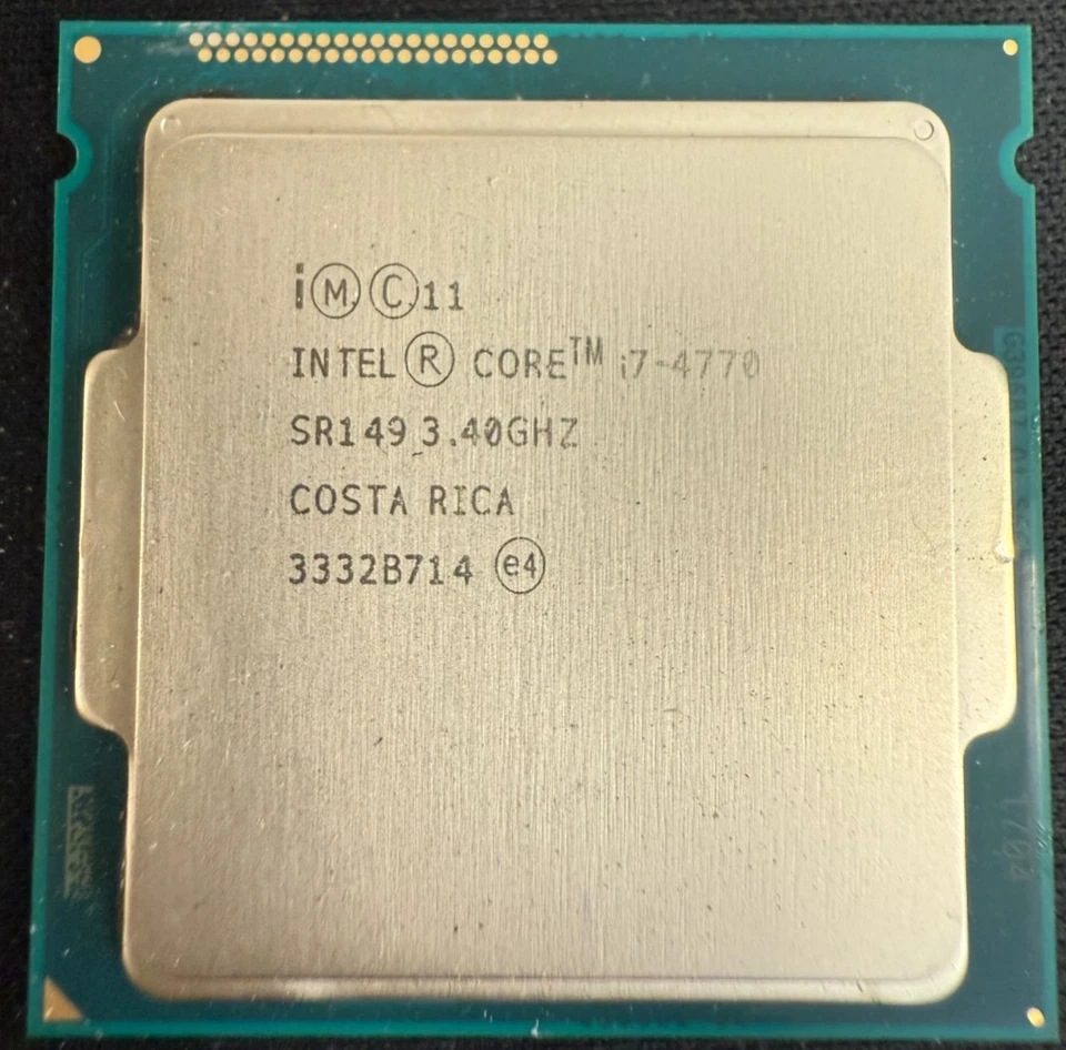 Intel Core I7-4770 CPU Processor 3.40 GHz Quad Core Haswell SR149 LGA 1150... - Image 1 of 1