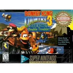 Donkey Kong Country 3 Dixie Kong's Double Trou - Super Nintendo SNES - Game Only - Picture 1 of 1