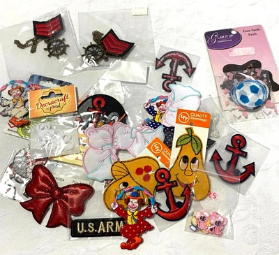 Large Mixed Lot Sew-On Appliqués – 50+ Embroidered Patches for Sewing & Crafts - Image 1 of 4