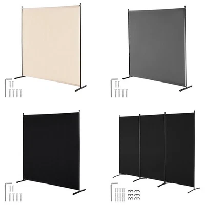 Uimoso Room Divider Panel Fabric Room Screen for Office Bedroom Beige/Black/Grey - Image 1 of 2