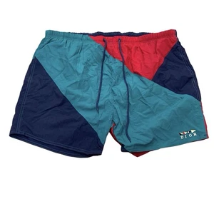Vintage Christian Dior Monsieur Sailing Trunks Swimming Mens XL Color Block - Picture 1 of 12