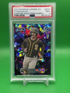 2023 Bowman Chrome Sapphire Selections Purple Ethan Salas Padres RC /25 PSA 9 - Picture 1 of 2