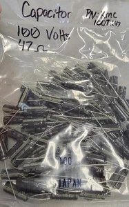 47uF 100V Electrolytic Capacitors 100 piece made in Japan - Afbeelding 1 van 1