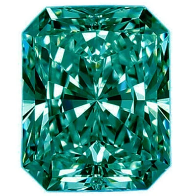 4.05 Ct 9*8 Mm Vvs1 Vivid Blue Color Radiant Loose Moissanite Diamond For Rings - Image 1 of 2