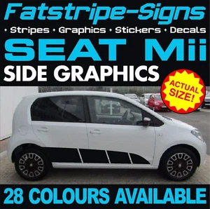 to fit SEAT Mii GRAPHICS STRIPES STICKERS DECALS 1.0 SPORT VINYL CITY CAR - Picture 1 of 2