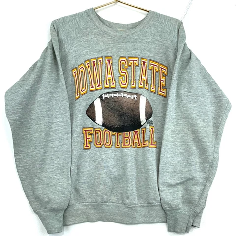 Vintage Iowa State Cyclones Crewneck Sweatshirt Size XL Gray Ncaa Football Usa Cover
