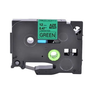 1PK Fits Brother P-Touch TZ-731 TZe-731 Black on Green Label Tape 0.47" 18mm - Picture 1 of 11