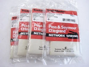Pass & Seymour TPD2-I Datacom Wallplate 2-Port 1-Gang Ivory LOT OF 4 b239 - Picture 1 of 3